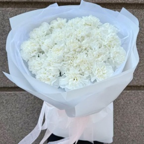 Букет из 25 белых диантусов в Москве