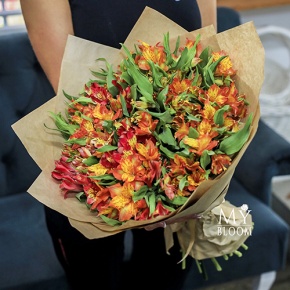 Букет "Оттенки осени" из 27 альстромерий в Москве