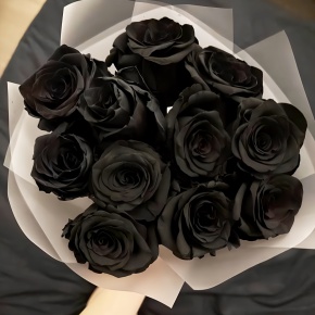 Букет "Черная королева" из 11 черных роз Эквадор (60 см) в Москве