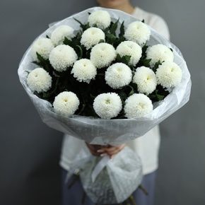 Букет "Сливки" из хризантем Момоко в Москве