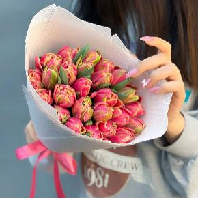 Букет из 25 пионовидных тюльпанов Колумбус в Москве