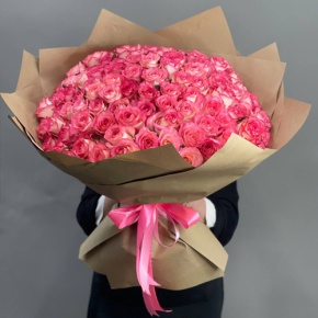 Букет 101 роза Джумилия (40 см) в Москве