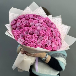 Букет "Лиловый микс" из 101 розы (50 см) в Москве