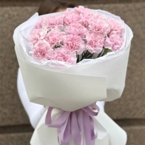 Букет из 21 розового диантуса в Москве