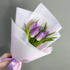 Букет из 5 пионовидных тюльпанов ( минимальный заказ от 10 шт)