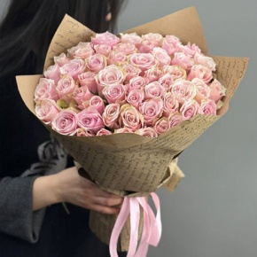 Букет из 51 пастельной розы (40 см) в Москве