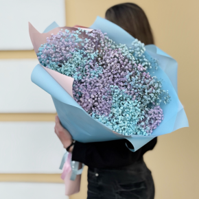 Букет "Радуга" из 15 гипсофил в Москве