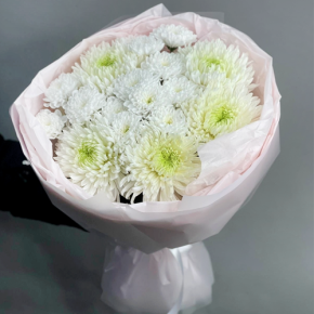 Букет из микса белых хризантем Магнум  в Москве