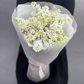 Букет из 9 веток ароматной белой сирени в Москве