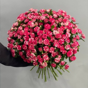 Букет из 31 кустовой розы Фаерворкс (60 см) в Москве