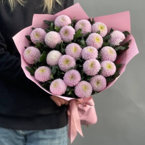 Букет "Нежное мгновение" из 21 хризантемы Момоко в Москве