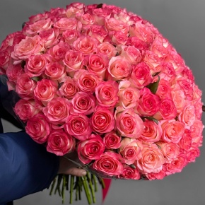 Букет 101 роза Джумилия (50 см) в Москве