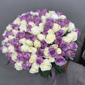 Букет "Фиолетовый микс" из 101 розы (40 см) в Москве