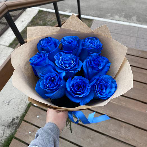 букет из синих роз купить в москве