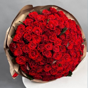 Букет из 101 красной розы Эль Торо (50 см) в Москве