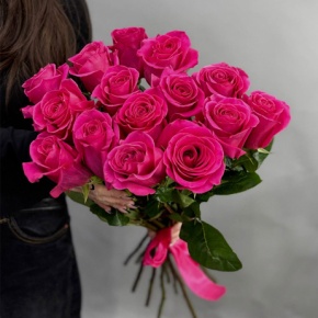 Букет из 15 роз Эквадор Пинк Флоид (60см) в Москве