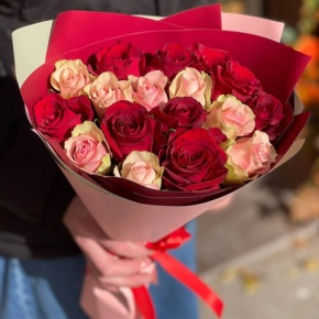 Букет "Вечность" из 15 роз кения (40 см) в Москве