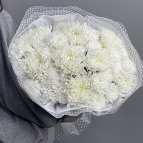 Букет "Белый кристалл" из хризантем в Москве