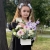 Композиция с георгинами на 1 сентября в белом ящике в Москве