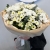 Букет "Сахарная пудра" из хризантем и эвкалипта в Москве Букет "Сахарная пудра" из хризантем и эвкалипта в Москве