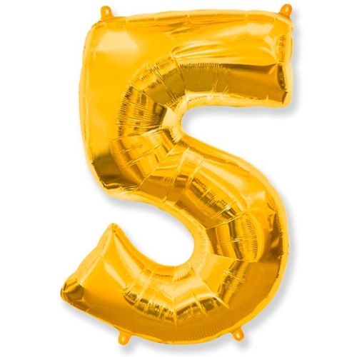 Шар гелиевый цифра 5 (40х102 см) в Москве