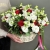 Композиция в корзине "Стелла" из роз, эустом и альстромерий в Москве