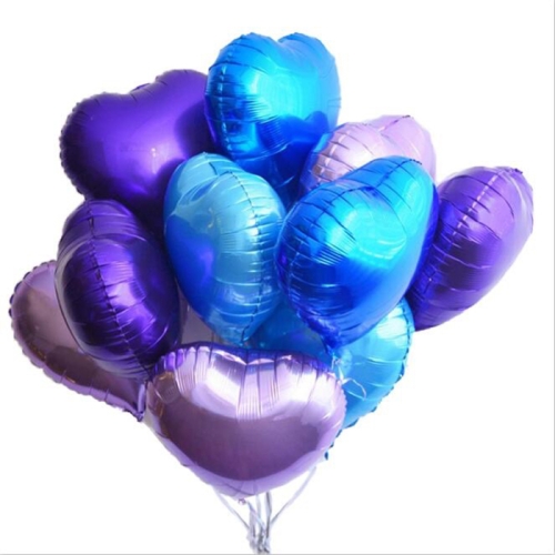 Сердце голубое фольгированный шар с гелием (45 см) в Москве