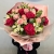 Букет "Ариель" из малиновых роз Шангрила, кустовых пионовидных роз Бомбастик и альстромерий в Москве Букет "Ариель" из малиновых роз Шангрила, кустовых пионовидных роз Бомбастик и альстромерий в Москве