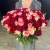 Букет 151 роза красный микс (50 см) в Москве
