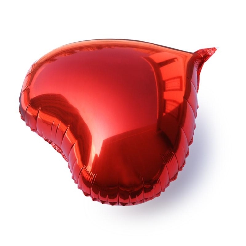 Сердце красное фольгированный шар с гелием (45 см) в Москве