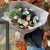 Букет "Ночь нежна" из Голландской гортензии, ягод вибирнума, сафари, махровых роз, протеи, брассики и орнитогалума в Москве