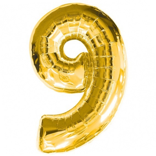 Шар гелиевый цифра 9 (40х102 см) в Москве